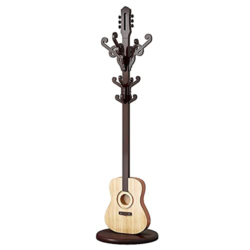 Garderobenständer Gitarre-Styling-Mantel-Rack-Baum, freistehender Kleidergestell, super Leichter Montage-Flur, Eingangsmantel-Kleiderbügel für Kleidung Kleiderständer für Flur und Büro