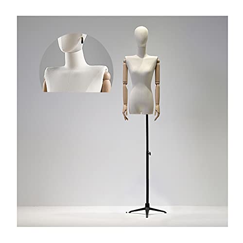 Schneiderpuppen Schaufensterpuppen-Torso Schaufensterpuppen-Ständer, weiblicher Schaufensterpuppen-Torso, Kopf-Körper-Arm verstellbar, Schaufenster-Kleidung, Damen-Kleiderform, Innen-Ausstellungsrahme