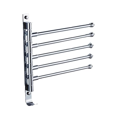 BUGUUYO 5 Handtuchhalter aus Aluminium klobürste wandmontage handtuchstange handtuchleiter handtüchhalter Badezimmer Accessoires alumu einfaches Tower-Rack Badezimmerhandtuchhalter Silver