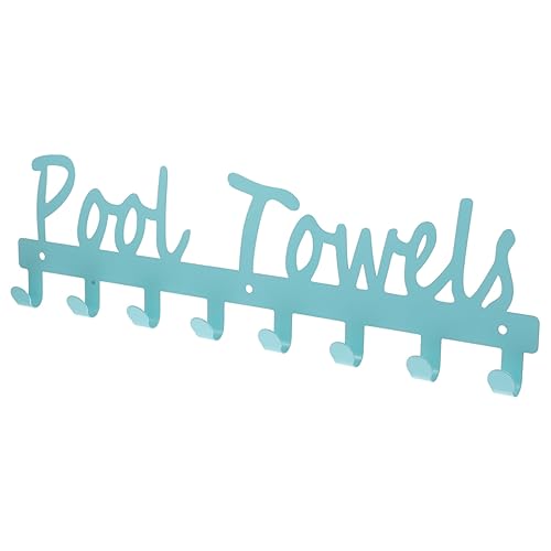 Cabilock Haken für Badetücher Gestell Schwimmbad am Pool Trocknen Barren Falten handtuchregal handtuchleiter Towel Holders handtuchreck Pool-Rack Nagelfreier Aufhänger Kohlenstoffstahl Blue