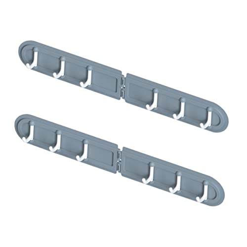 Alipis 2 Stk anschließen bodenhaken kunststoffhaken kleiderbügel für coat hooks kleiderbügel mit klappbarer Haken praktischer Türklebehaken Kleiderhaken Klapphaken Eckhaken Plastik Grey