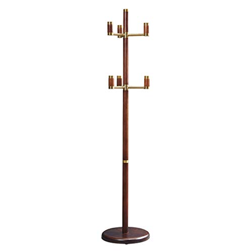 Garderobenständer Chinese Style Coat Rack-Massivholz-Bodenständer Hanger Schlafzimmer Luxusgarderobe Kreative Messing-Aufhänger Haushalt Kleiderständer for Handtaschen, Bekleidung und Zubehör Kleiders