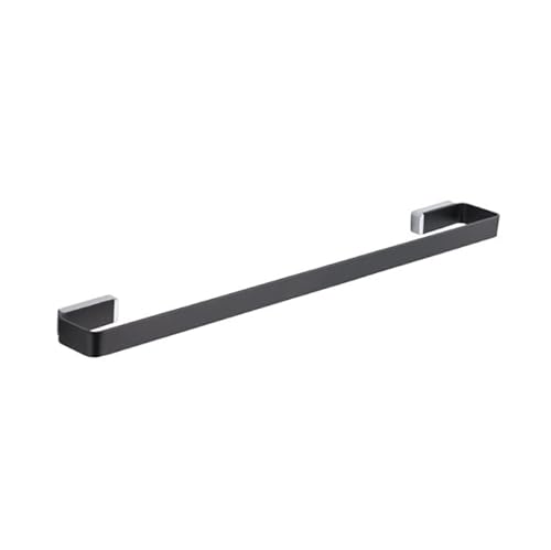 MKAK Edelstahl Handtuchständer, schwarz Badezimmerregal Handtuch Rack Hardware Anhänger Single Pole Bad Handtuchstange