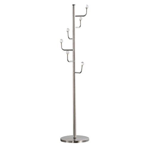 Bodenstehender Garderobenständer Coat Rack Haushaltsboden montiert Hochleistungsmantel Regal Wohnzimmer Schlafzimmer Flur Eckbügel Branter Edelstahl Metall Einstangenmantelständer Garderobe, Lagerrega