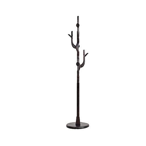 Generic Kleiderständer Holz Kleiderständer Massivholz Kleidung Hut Stand Einfacher Eingangshalle Baum Garderobe Halter Boden Aufhänger Hoher Baum/Walnuss/40 * 192Cm