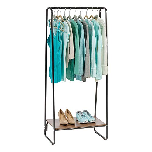 Iris Ohyama, Kleiderständer, Ankleidezimmer, Garderobenständer, Stabile Regale, Einfache Montage, Mehrzweck, Design, Büro, Eingang, Schlafzimmer, Wohnzimmer - Metal Garment rack - PI-B1 - Schwarz