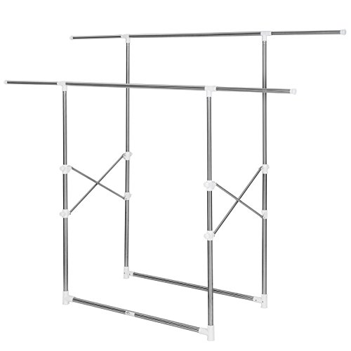 tectake Kleiderständer Garderobenständer Höhenverstellbar - Diverse Modelle - (Modell Carla | Nr. 401891)