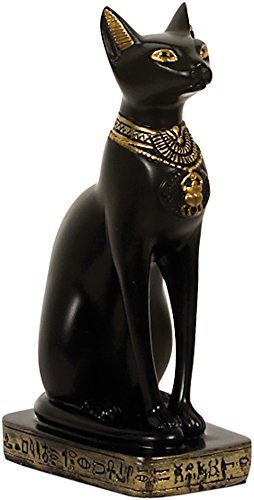 Bastet Figur 13,5 cm schwarz / gold - Deko Statue Skulptur Ägypten