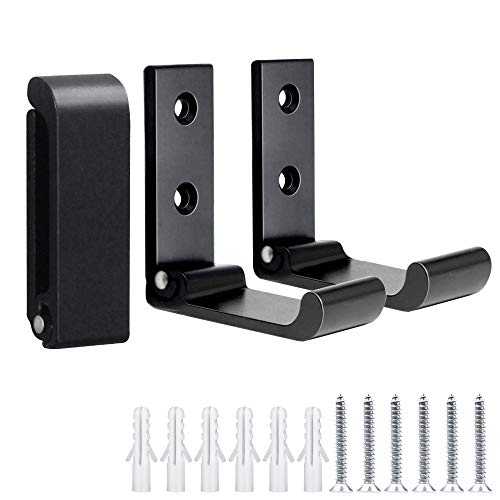 SNAGAROG 3 Stück Klapphaken Schwarz Wandhaken Faltbare Wandhalterung 90° Klappbar Aluminium Kleiderhaken Kopfhörer Halterung mit Schrauben für Küche Bad Wand Büro Garderobe (tragend 3 ~ 5 kg)